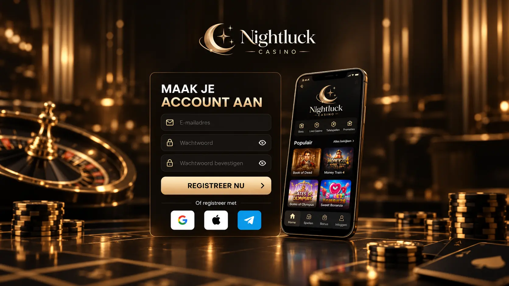 Nightluck Startbonus: 805% tot €6.500 + 280 Gratis Spins image 2